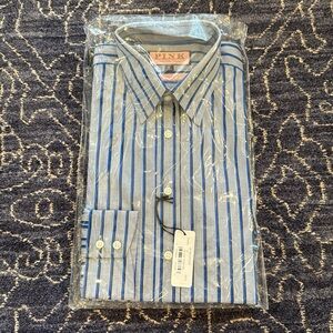Men’s Thomas Pink Slim Fit Size 15 Long Sleeve Button Down Dress Shirt